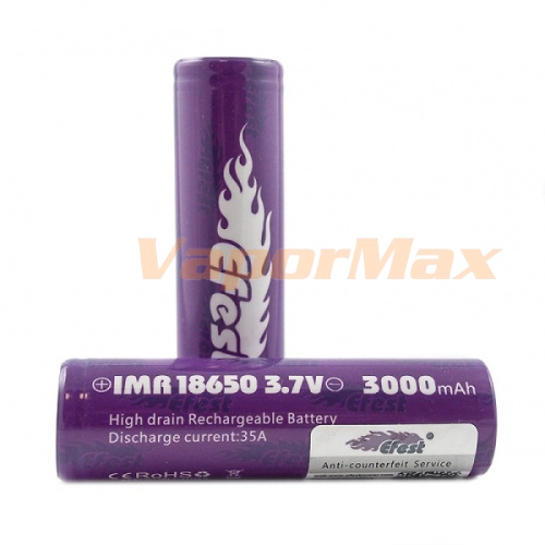 Аккумулятор Efest IMR 3000mAh (35А) купить в Москве, Vape, Вейп, Электронные сигареты, Жидкости фото 3