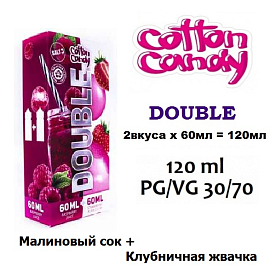 Жидкость DOUBLE - Малиновый Сок + Клубничная Жвачка (120ml)