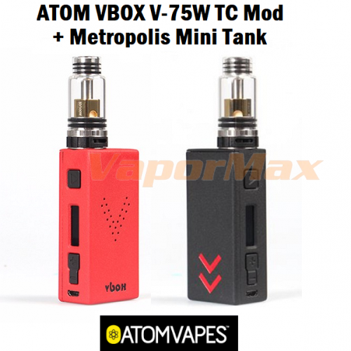 ATOM VBOX V-75W TC Mod  + Metropolis Mini Tank фото 4